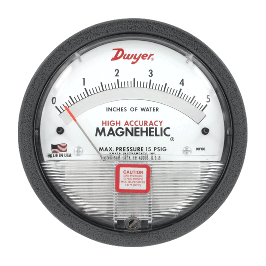 High Performance Dwyer 2000 Series Magnehelic Differential Pressure Gauge
