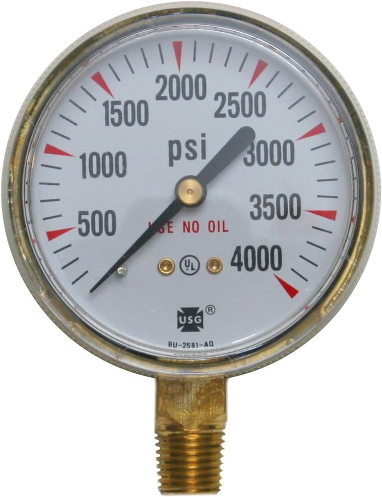0-4000 PSI Gauge-USG BU-2581-AM | USG