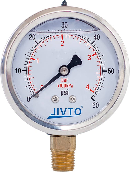 0-60 PSI Pressure Gauge - Ram Automations - Accurate Readings-Ram Automations