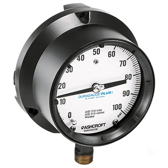 0 to 80000 PSI Dial Pressure Gauge - Ashcroft AISI 316 Socket Welded Main image