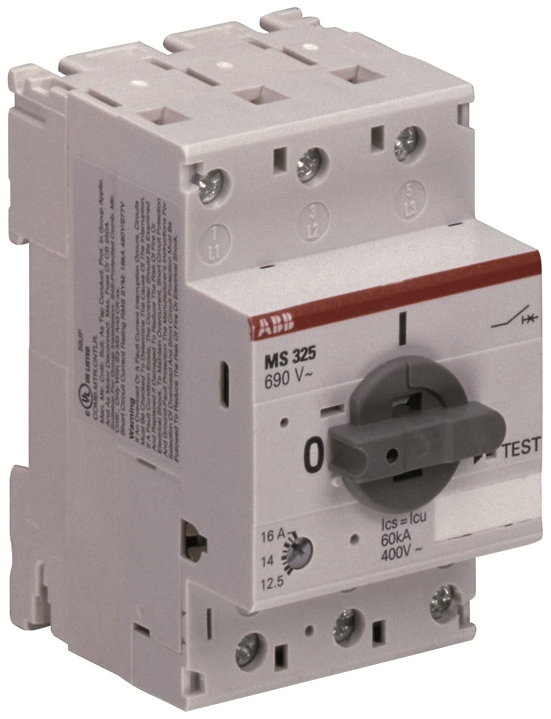 0,63-1A MS325 ABB MOTOR PROT CIRCUIT BREAKER | Gamesa 50552 Main image