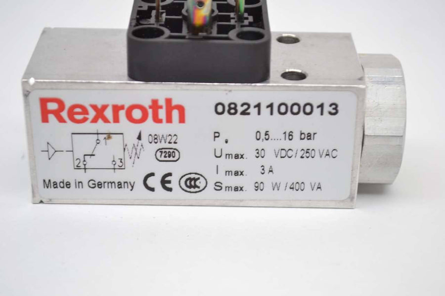 Rexroth 0821100013 - Industrial Valve - High-Pressure Performance-Ram Automations