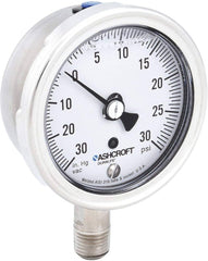 0-30 Inhg Vac Vacuum Gauge Ashcroft