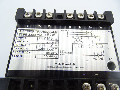 YOKOGAWA 2285 A Series Transducer - Power Measurement-Ram Automations