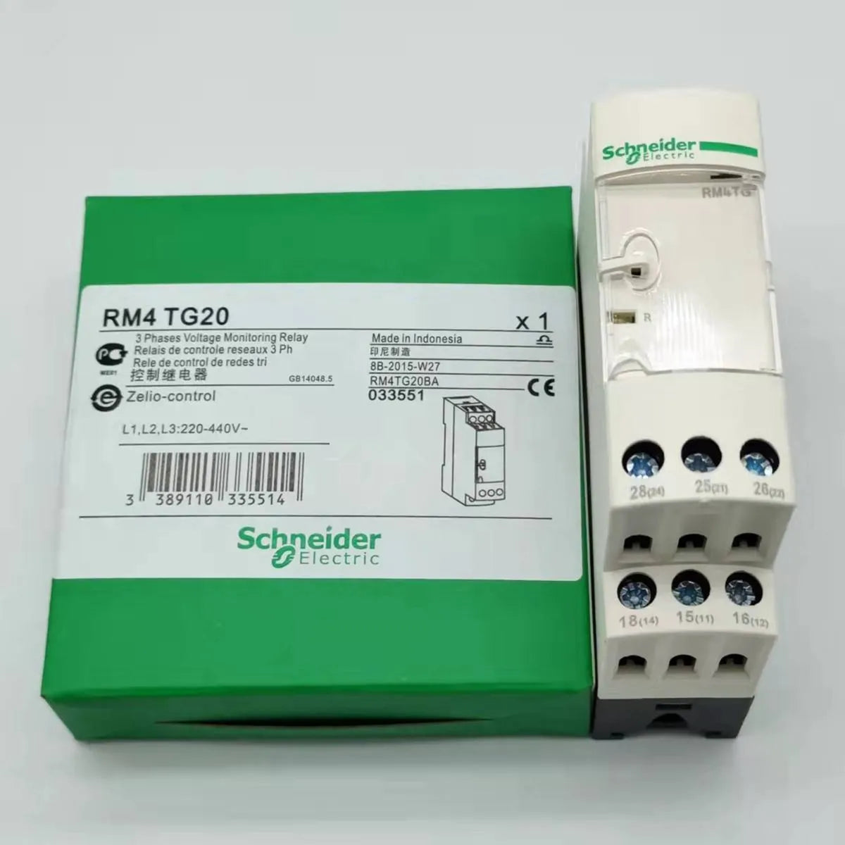 3-Phase Voltage Monitoring Relay Schneider Telemecanique RM4TG20 | Schneider Main image