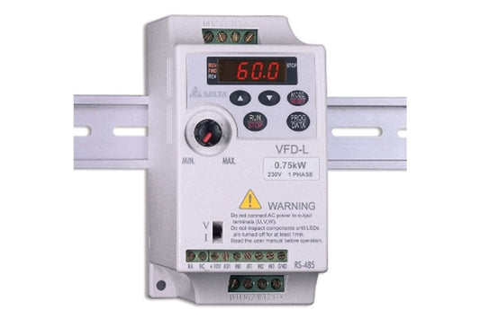 0.75KW Delta VFD007L21A Inverter VFD-L Version 01.50 230V - Ram Automations