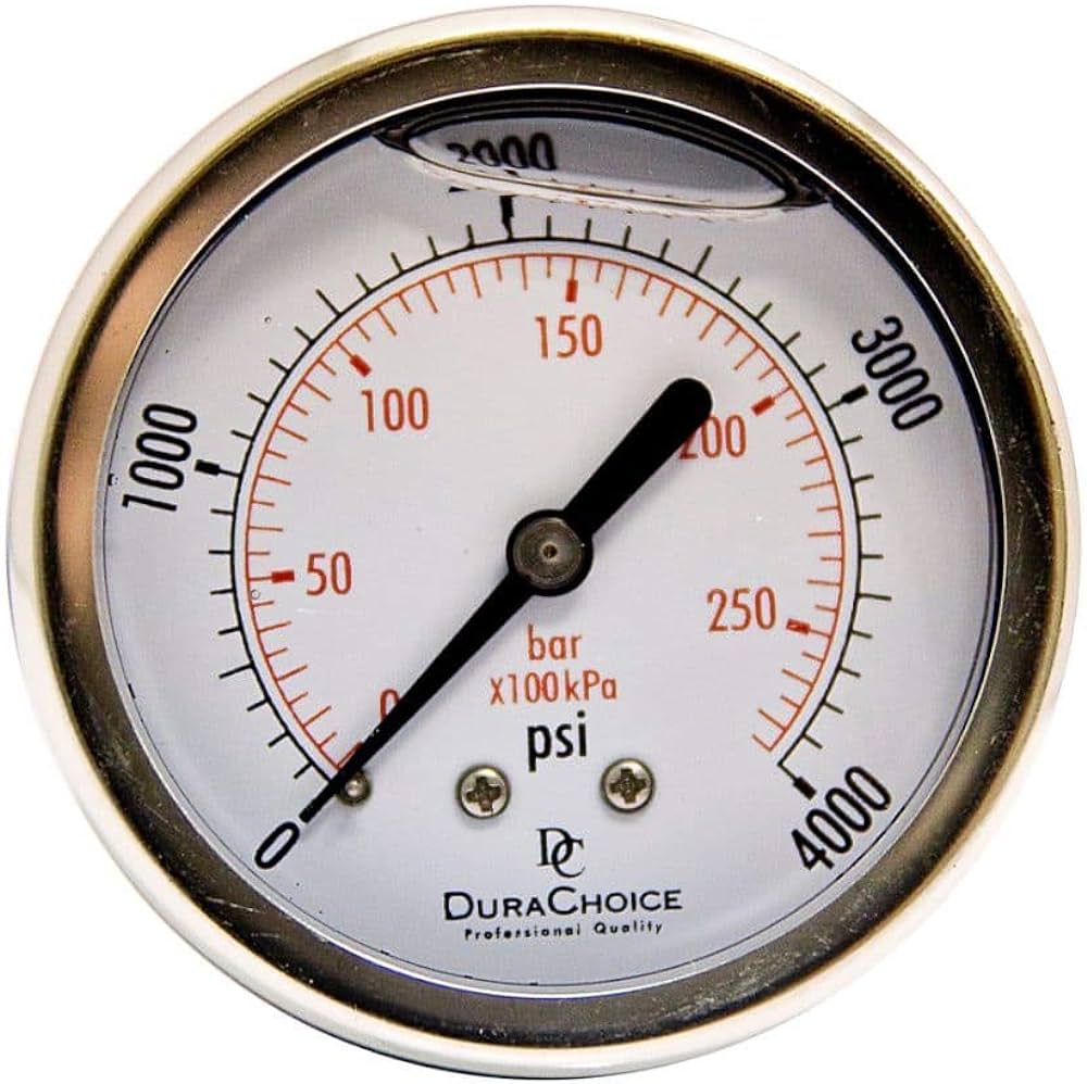 4000PSI-1/4NPT Brass Gauge | 4000PSI Main image
