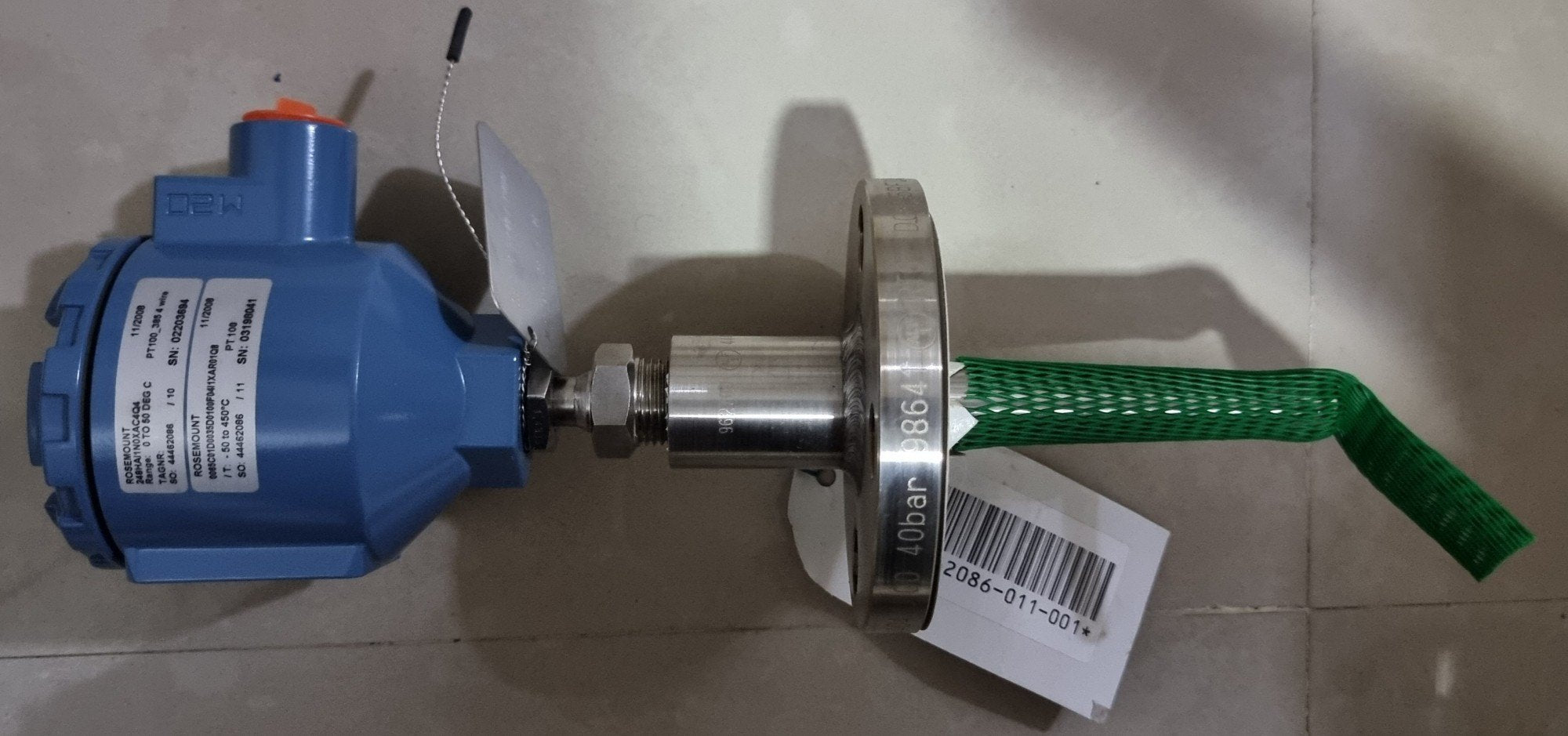 0065L24D0035Y0285F40I1Q8R01R22R03R04XAV10 Rosemount Pt 100 RTD IEC 751 with Barstock Thermowell Main image