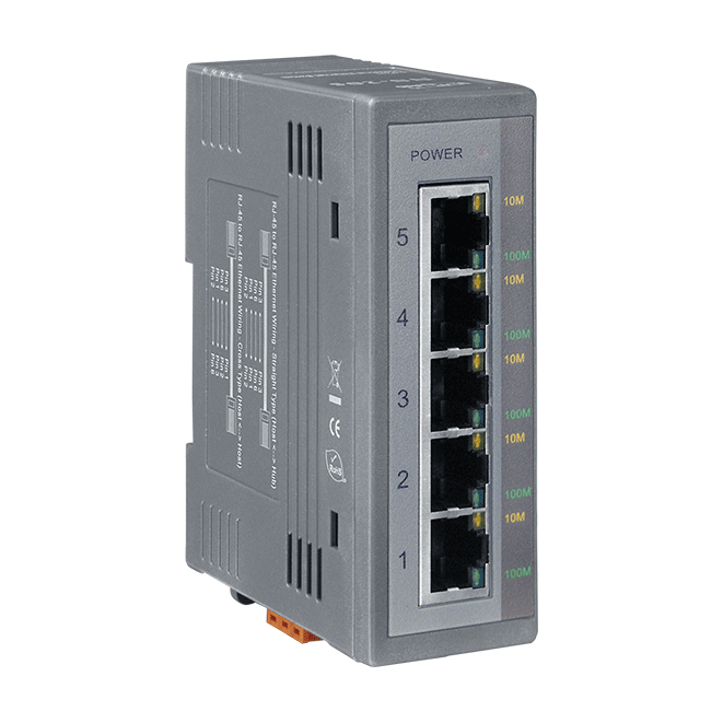 5-Port Industrial Ethernet Switch ICP-DAS NS-205 | ICP-DAS