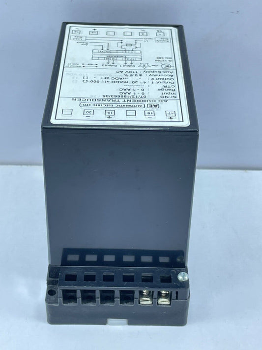 0-1 AAC AC Current Transducer Automatic Electric | 230V AC - Ram Automations