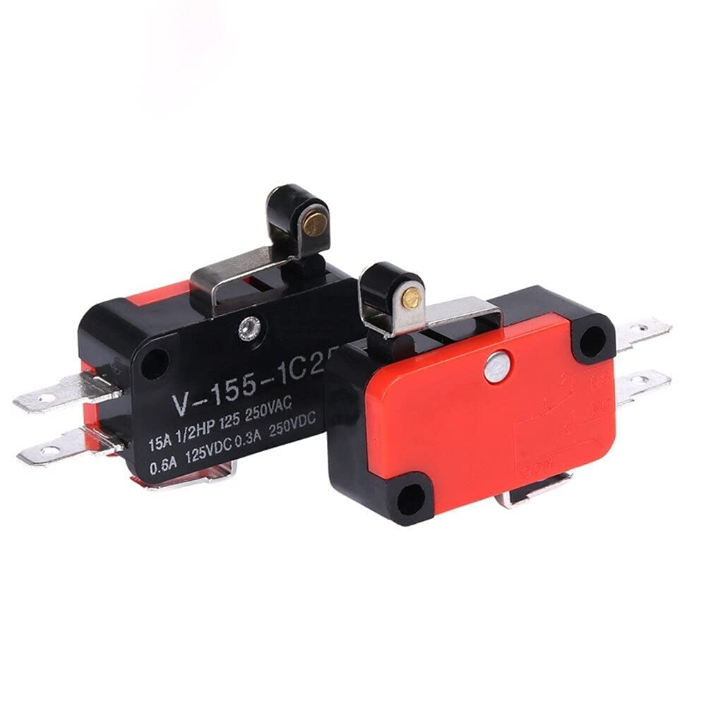 9X Omron V1551C25 Microswitch Roller Lever Short | Lot Main image