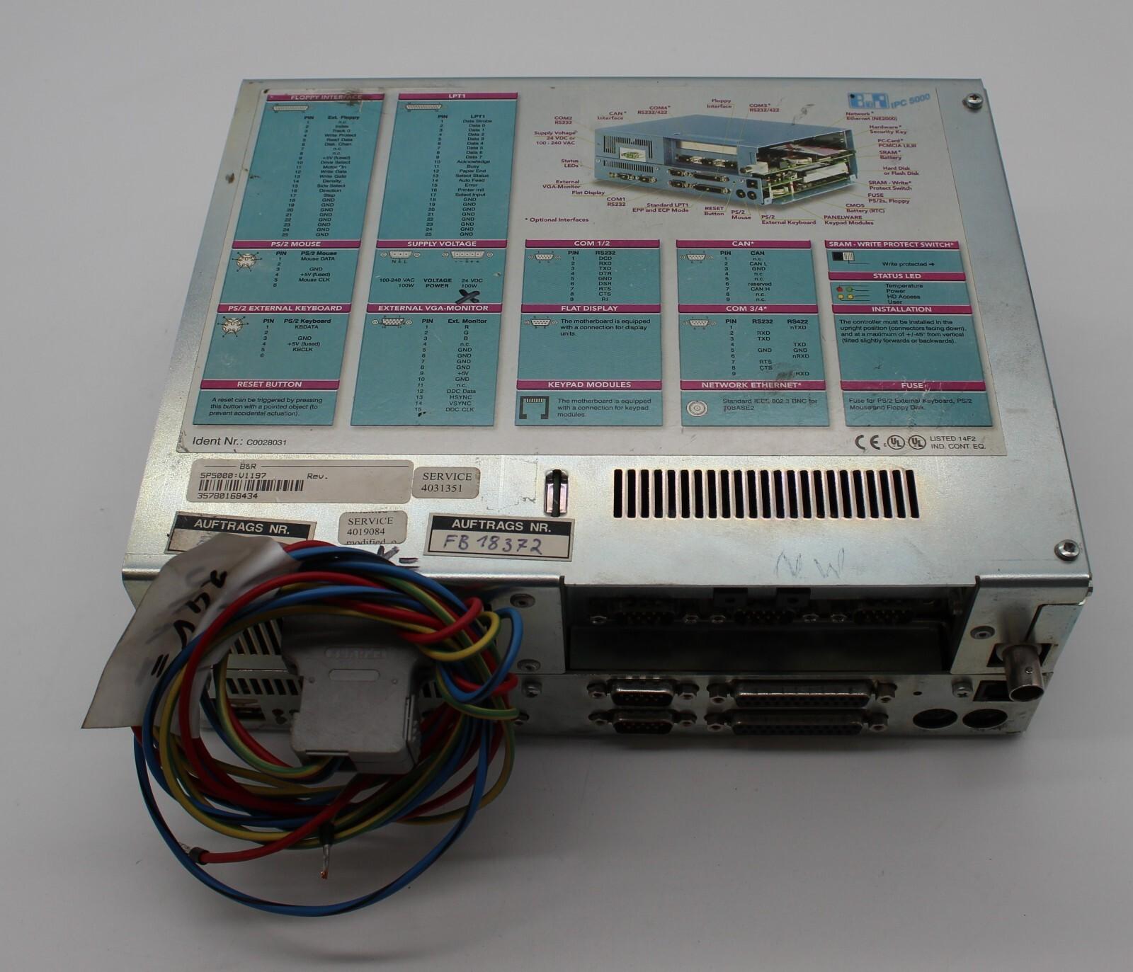 B&R 5C5001.11 Rev. K0 Provit 5000 IPC5000 PLC IPC CONTROLLER Main image