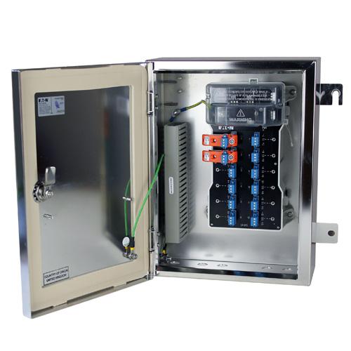 Eaton Crouse-Hinds 9373-FB3 Fieldbus Barrier 12-Spur Stainless Steel Enclosure