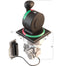 KONGSBERG AZIMUTH CONTROL WITH LILAAS LF70L-01-86 CONTROL LEVER