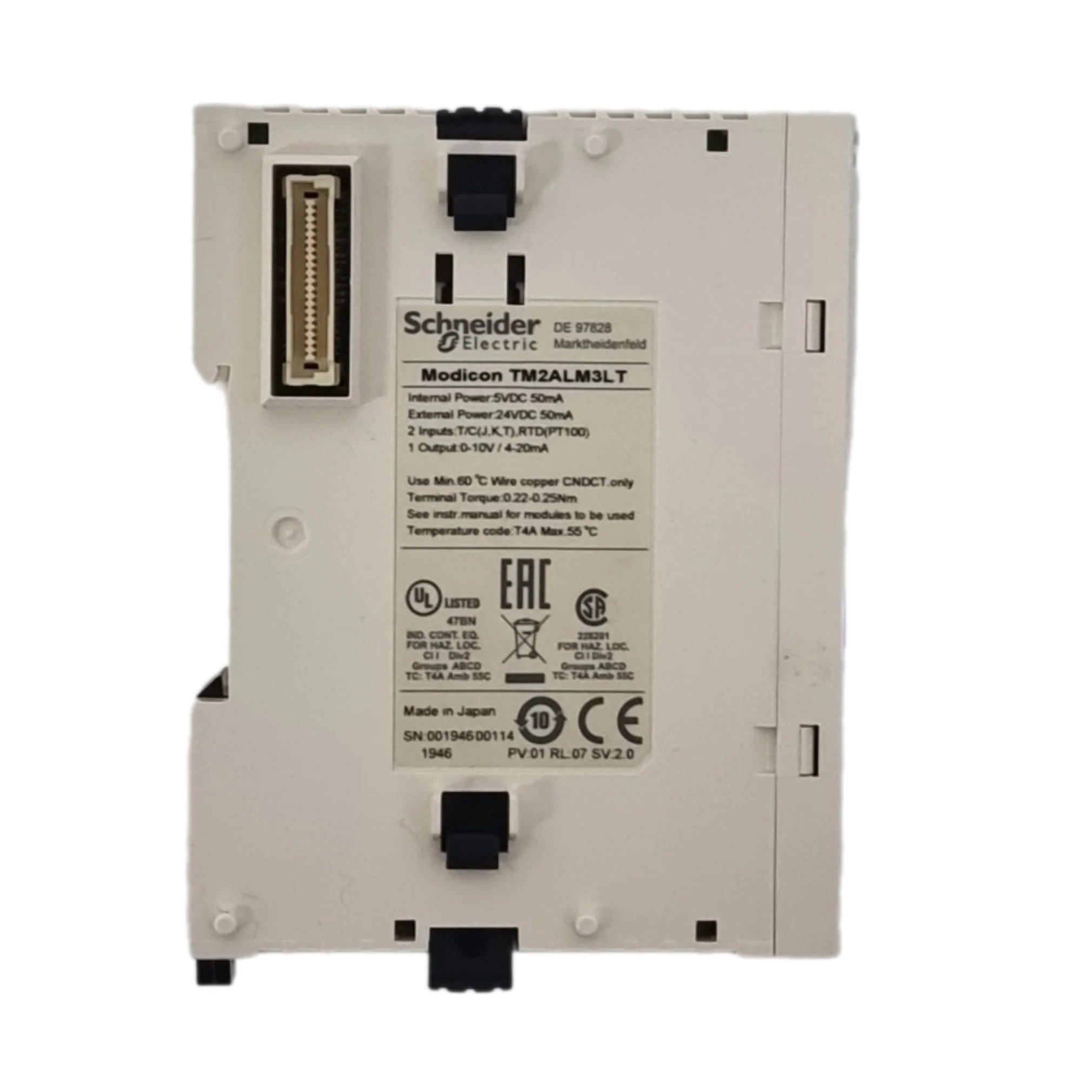 Schneider Electric TM2ALM3LT Modicon 399600 RTD PLC
