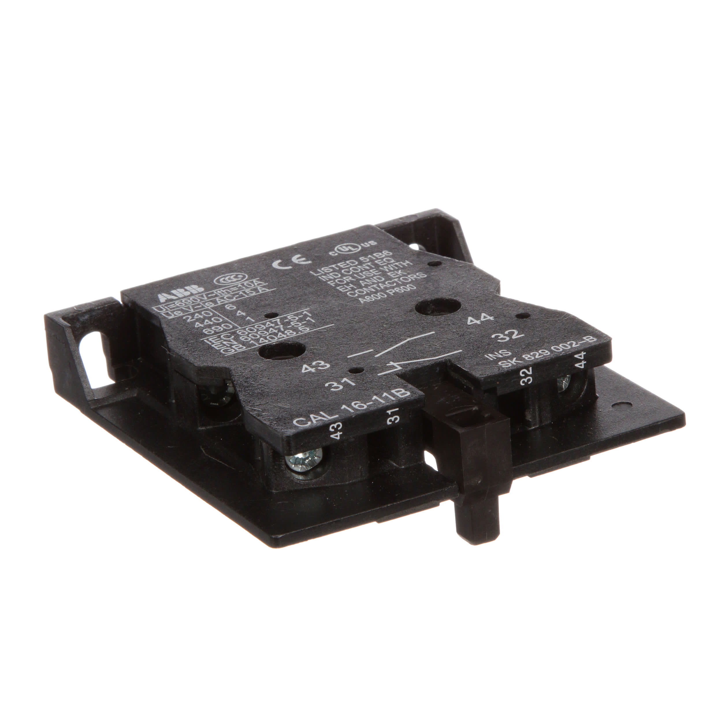 Abb Cal 16-11B Auxiliary Contact Block 10A | Cal