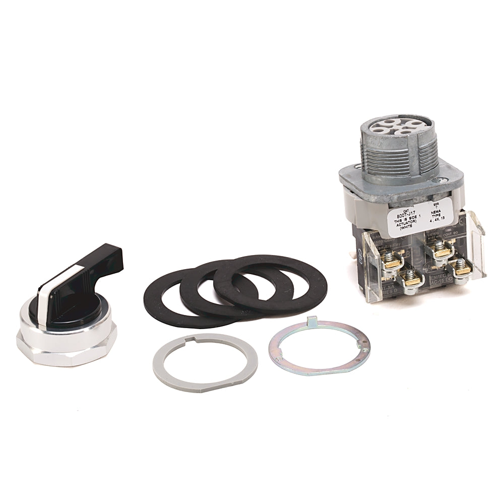 Allen-Bradley 800T-T3P8EAXX Control Switch Assembly with Gaskets and Mounting Hardware