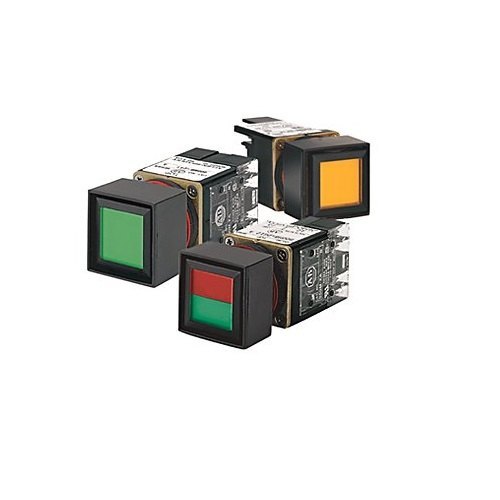 Allen-Bradley 800MR PB 800MR-FXA Push Button Switches in Green, Red, and Orange Colors