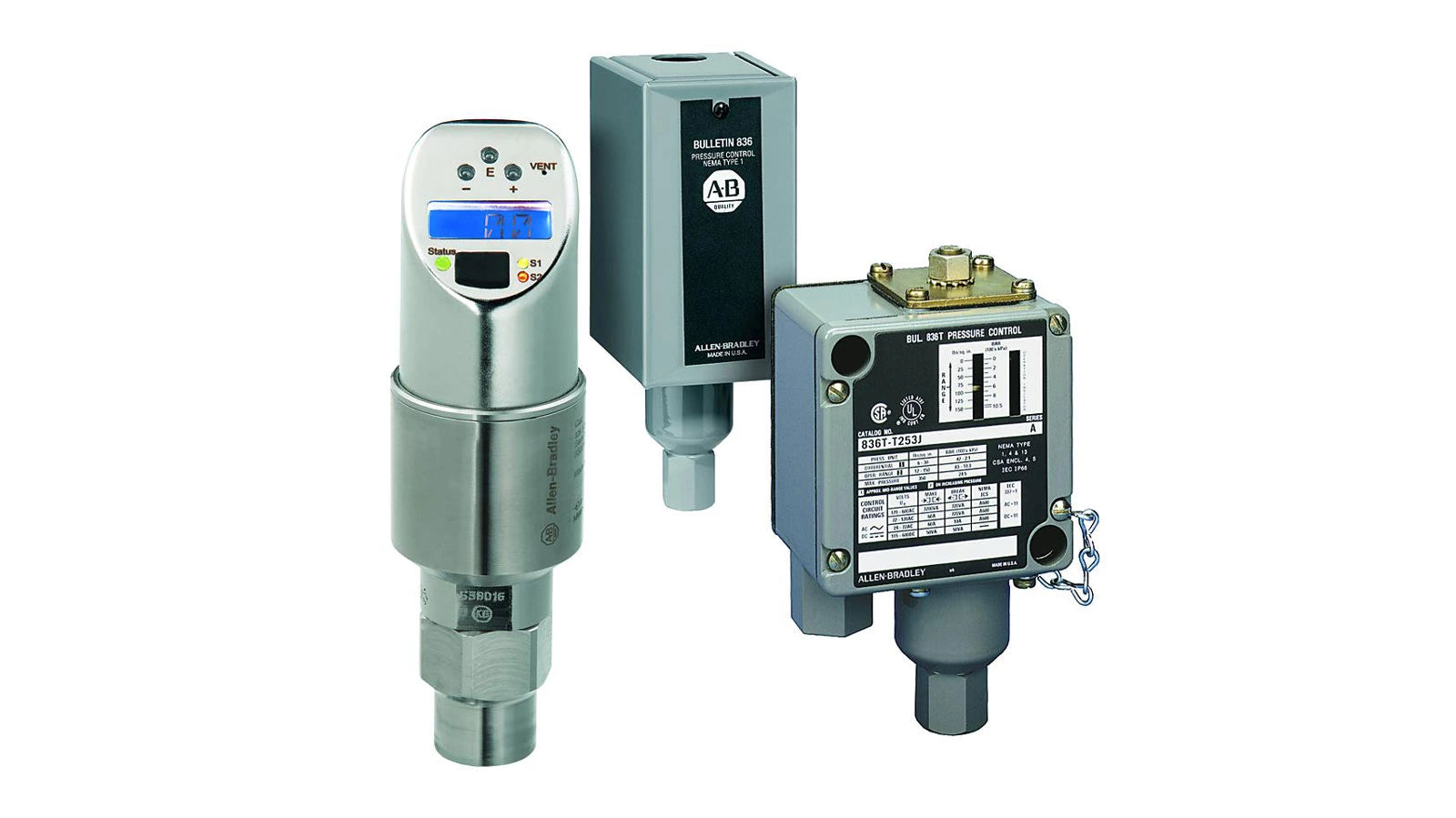 Allen-Bradley 836P-N2NMAB30A-D4 Pressure Switch with Digital Display and Durable Design