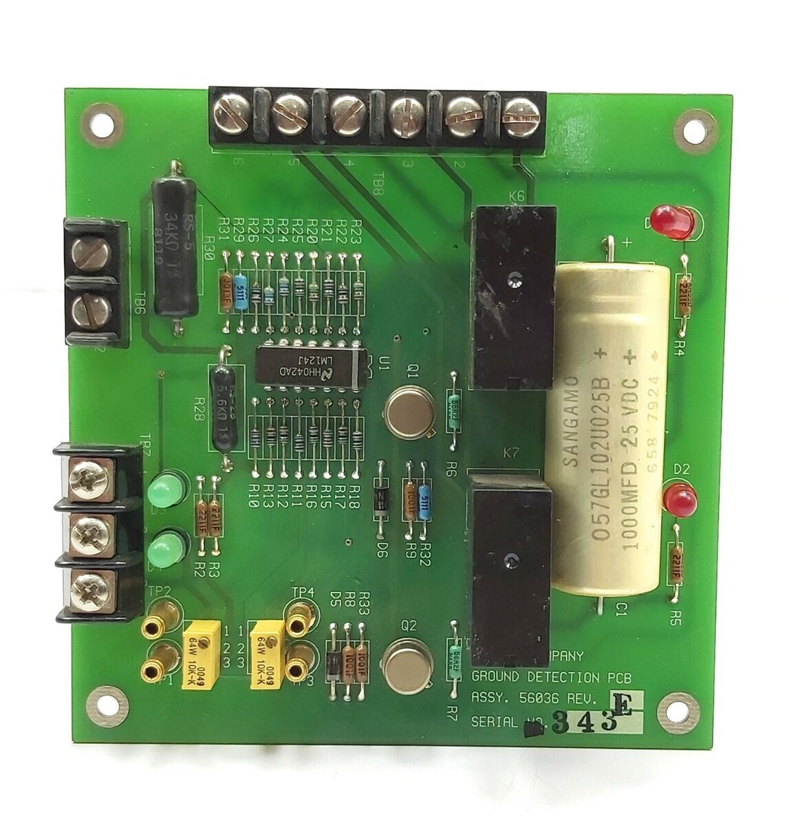 BAYLOR GROUND DETECTION PCB BOARD 56035 REV.C | BAYLOR