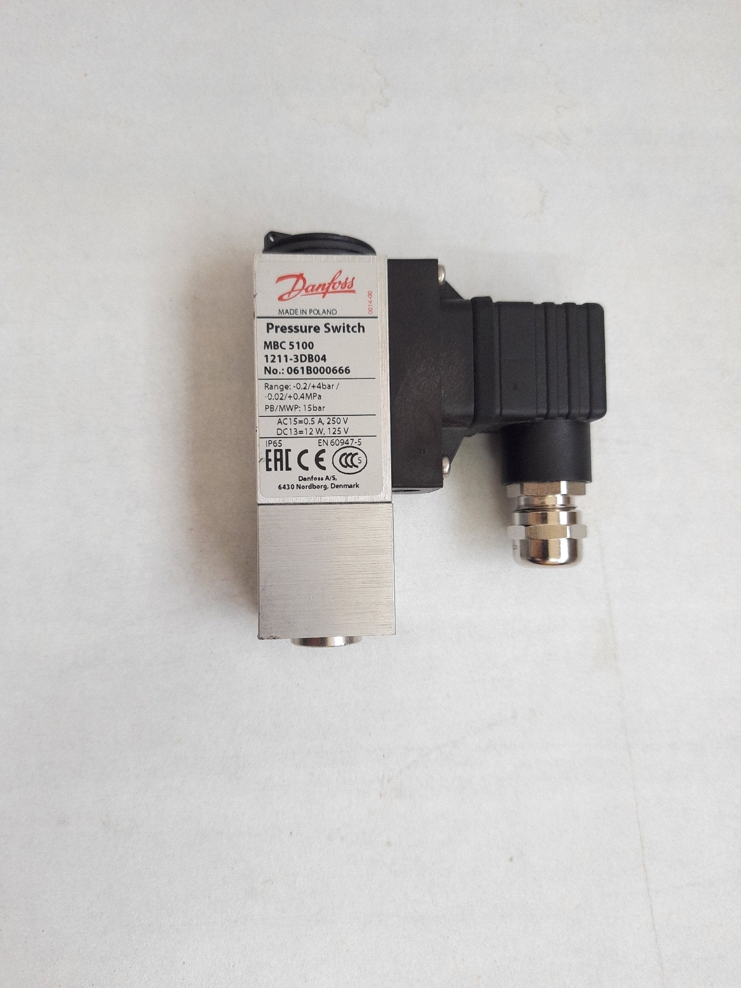 Danfoss MBC 5100 & 3221-3DA05 Pressure Control Part Numbers