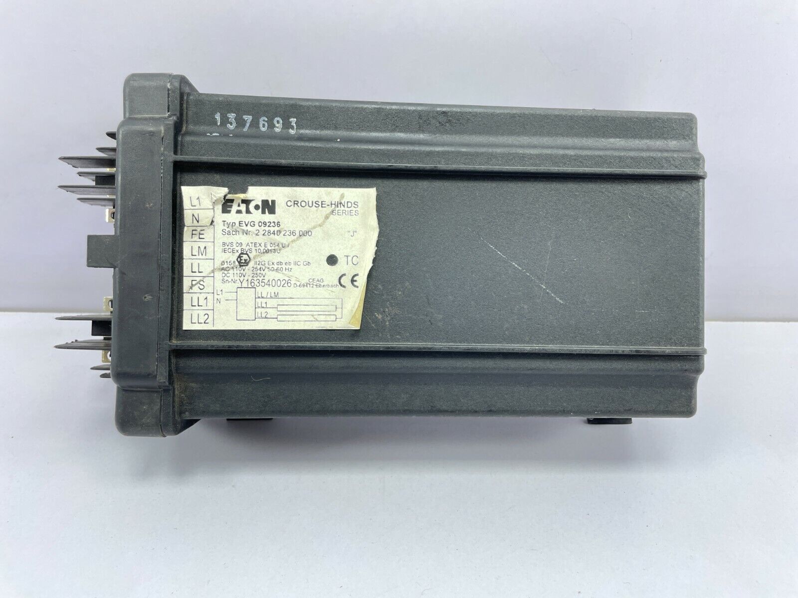 Eaton EVG 09236 Crouse-Hinds Series Industrial Emergency Supply Unit AG640 Main image