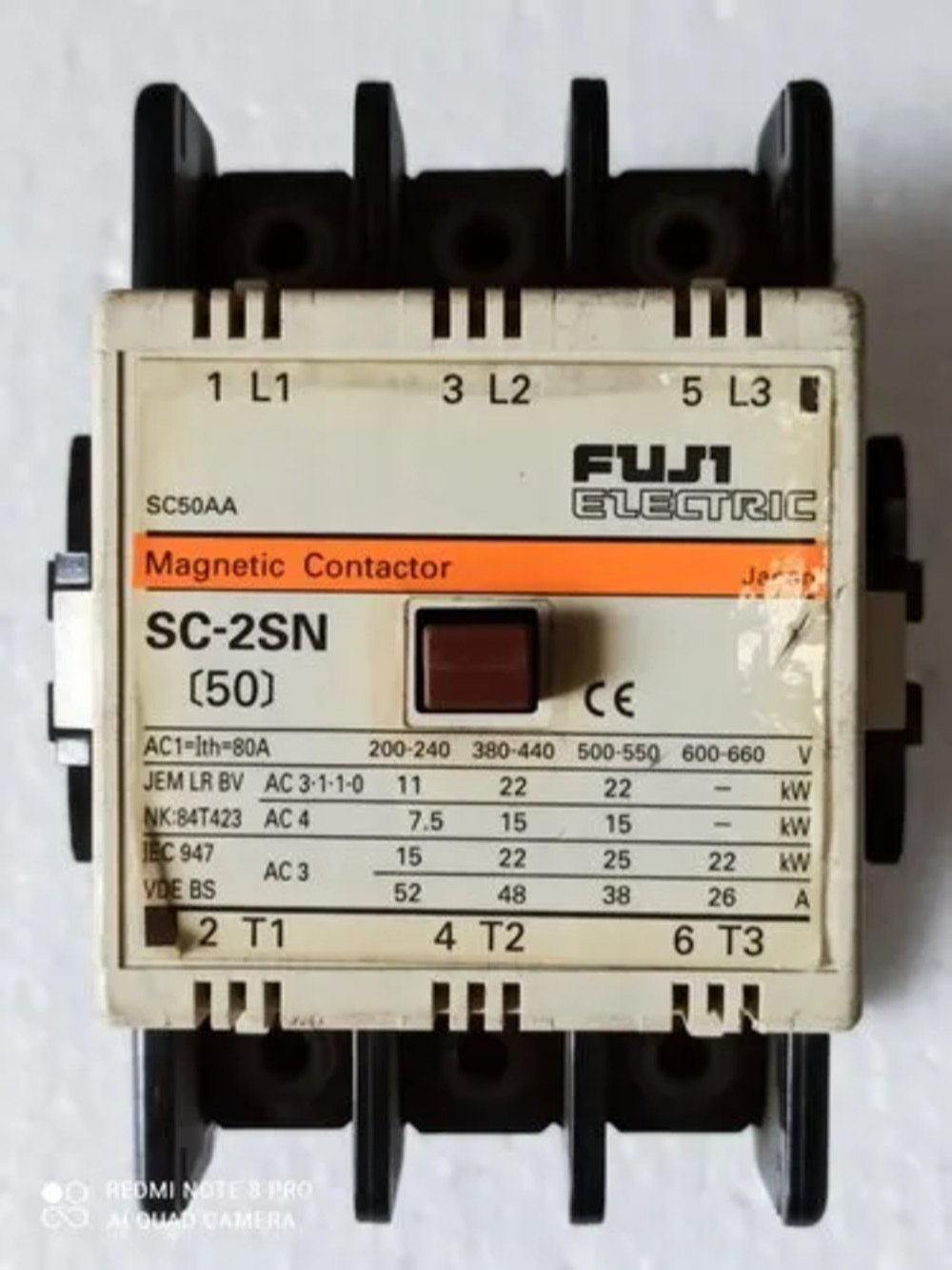FUJI ELECRIC MAGNETIC CONTACTOR SC-2SN 50 AG587 | FUJI ELECRIC Main image