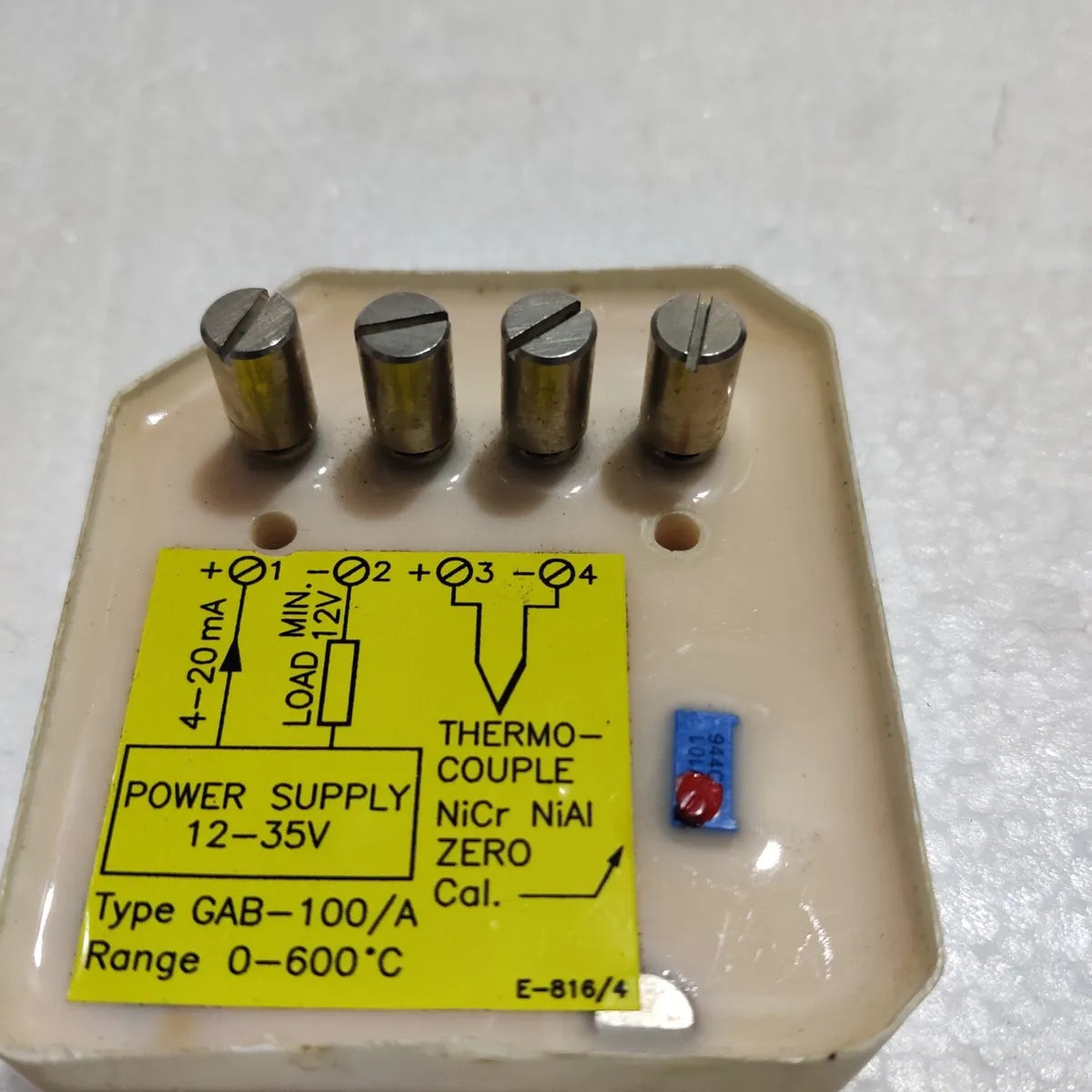 GAB-100B Thermocouple Types | Omega Engineering