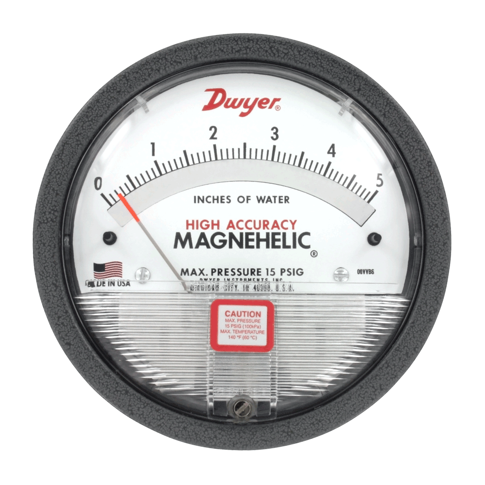 High Performance Dwyer 2000 Series Magnehelic Differential Pressure Gauge