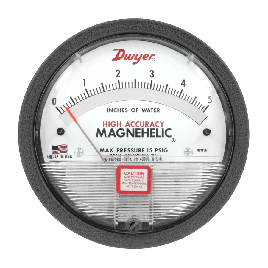 Dwyer 2000 Series Magnehelic Gauge - Differential Pressure Monitor-Ram Automations