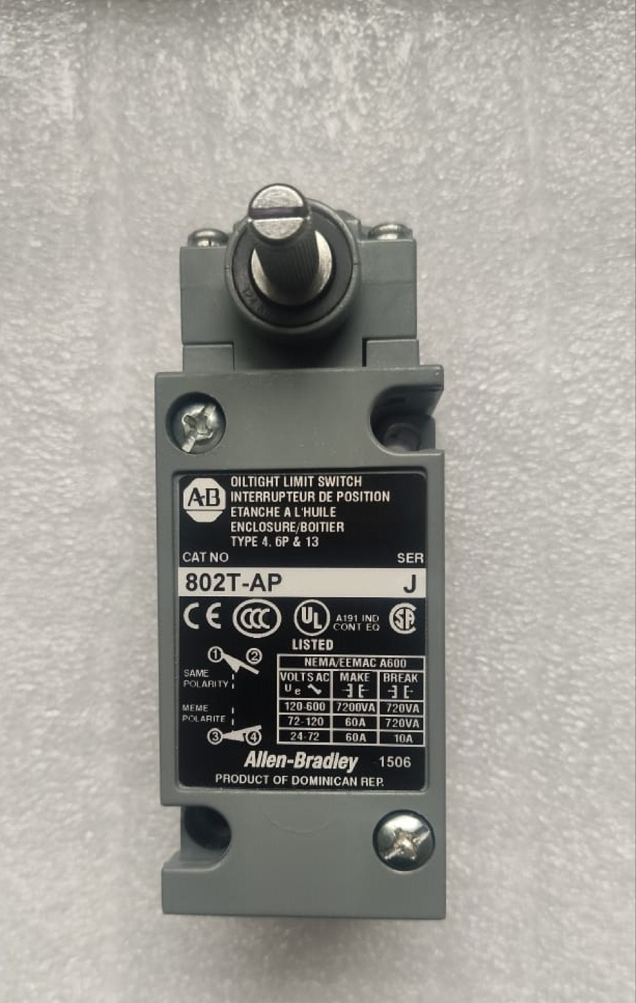 High Quality Allen-Bradley 802R-HC Oiltight Limit Switch