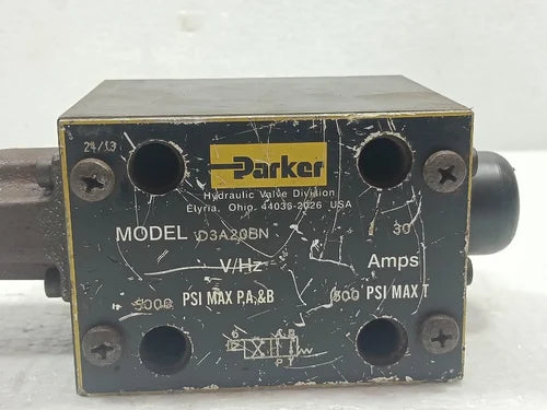 Hydraulic Directional Solenoid Valve Parker D3A20BN | Parker