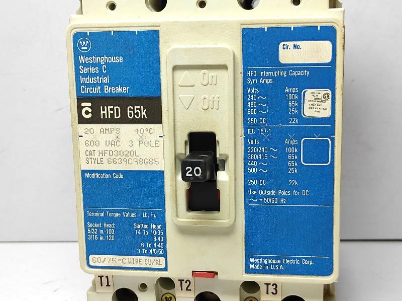 Industrial Circuit Breaker Westinghouse EHD3030 | Westinghouse Main image
