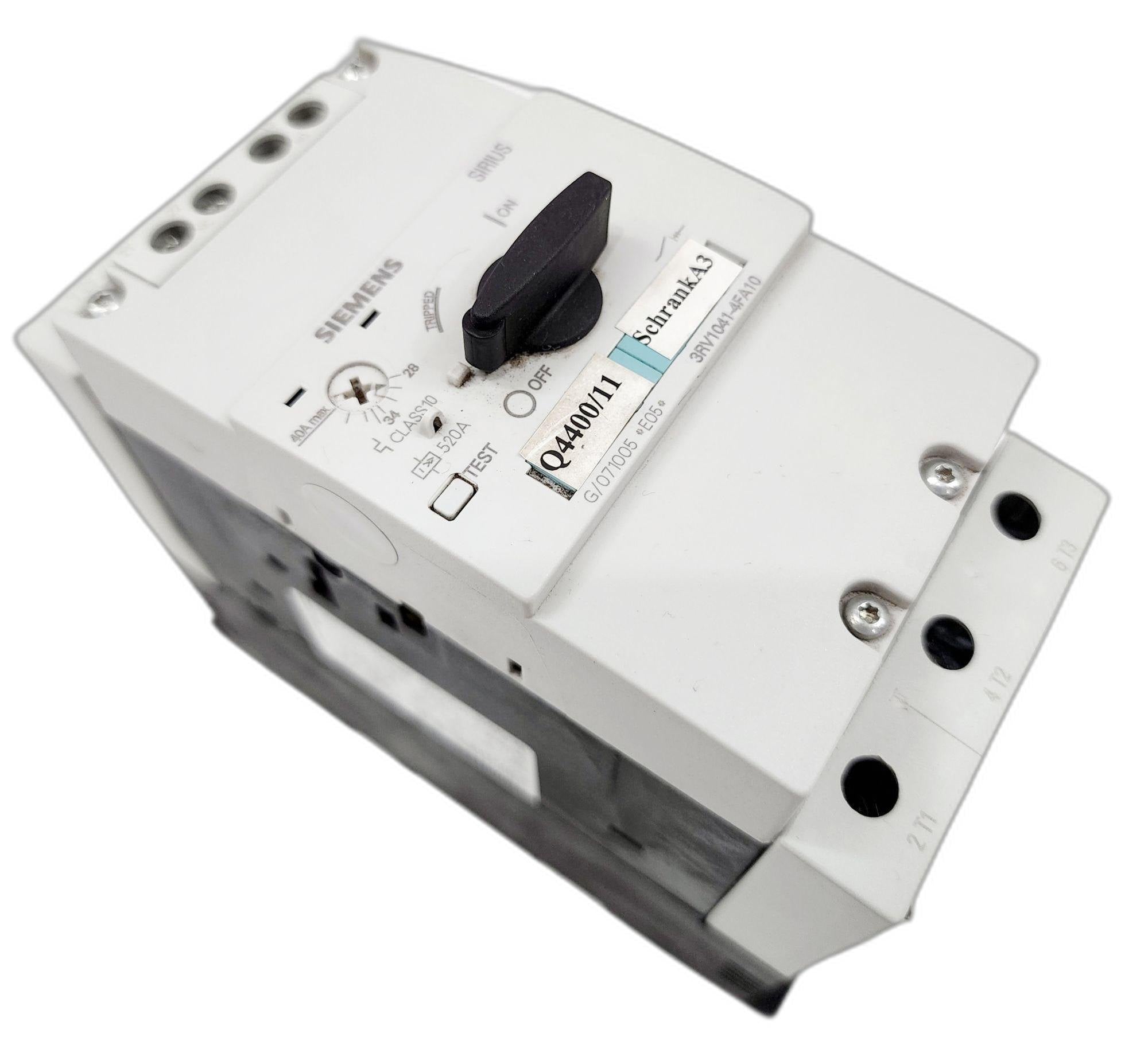 Motor Protection Circuit Breaker 520A Siemens 3RV1041-4FA10 Main image