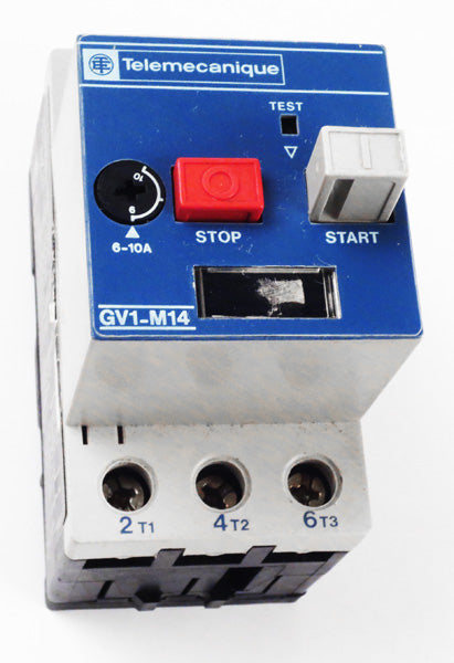 Motor Protector Gv1-M14 with Auxiliary Contact Block Gv1-A01 | Telemecanique
