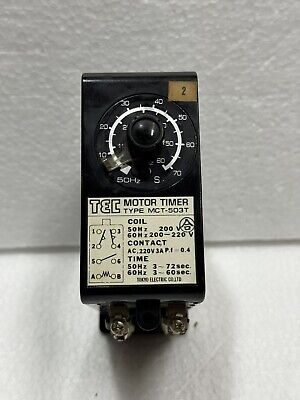 Tokyo Electric MCT-503T Motor Timer - 60Hz, 200-220V Precision Timing-Ram Automations