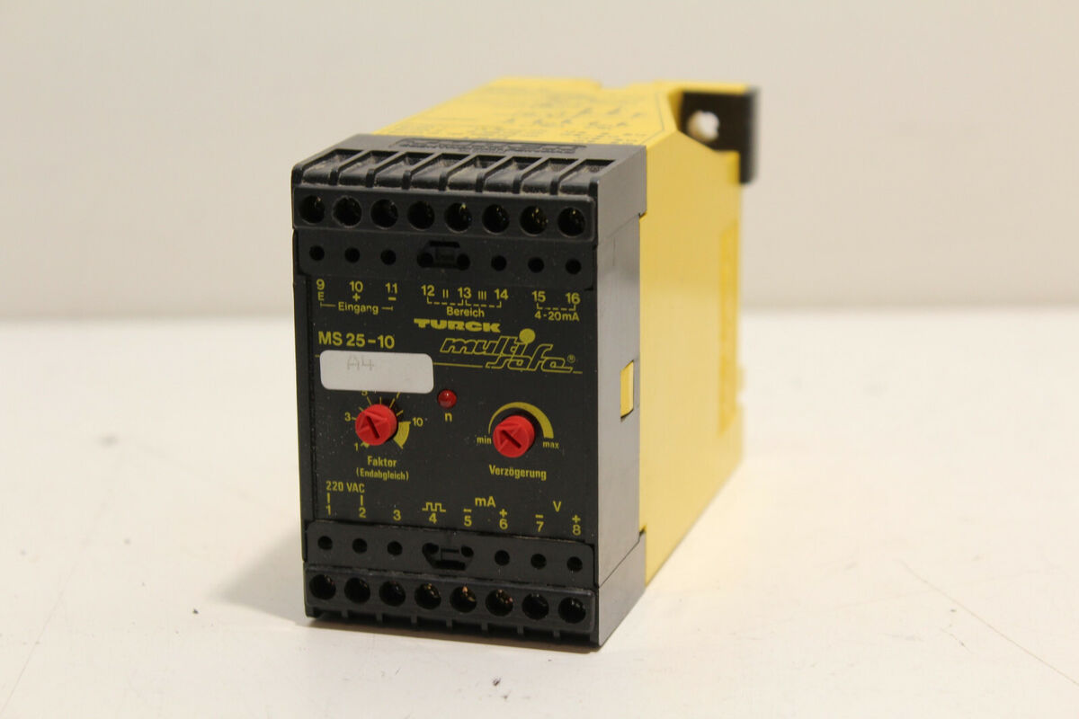 Multi Safe Tachometer 220 VAC 4-20mA Turck MS 25-10