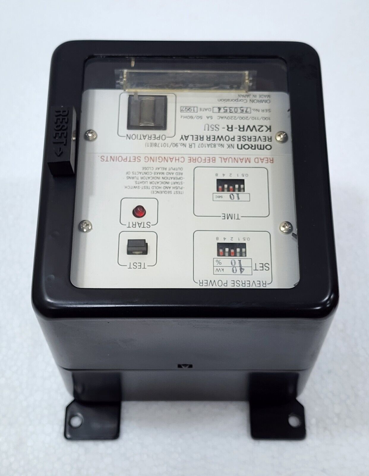 Omron K2WR-R-S5U Reverse Power Relay Main image