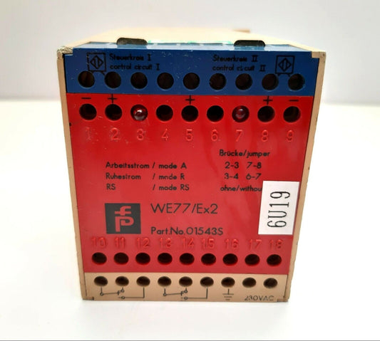Pepperl + Fuchs WE77/Ex-2 220V Switch Amplifier for Industrial Use