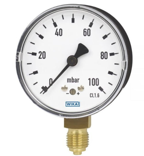 Wika Pressure Gauge 0-100 Mbar - Precision Monitoring-Ram Automations