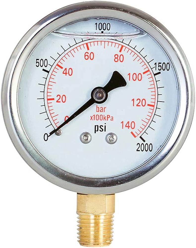 Pressure gauge 0-2000 PSI | Woler NBR 141051 Main image