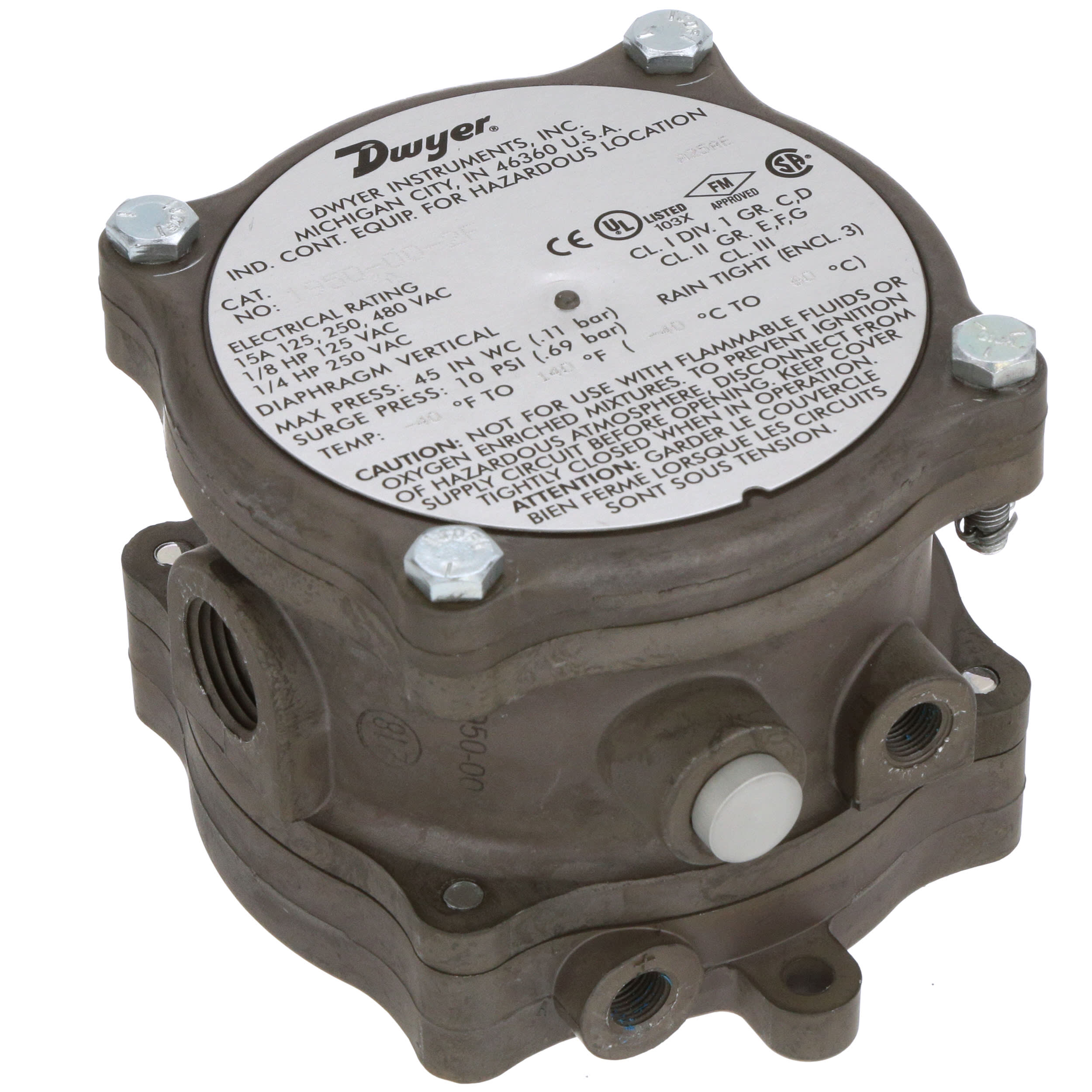 Pressure Switch 195000-2F Dwyer Instruments Main image