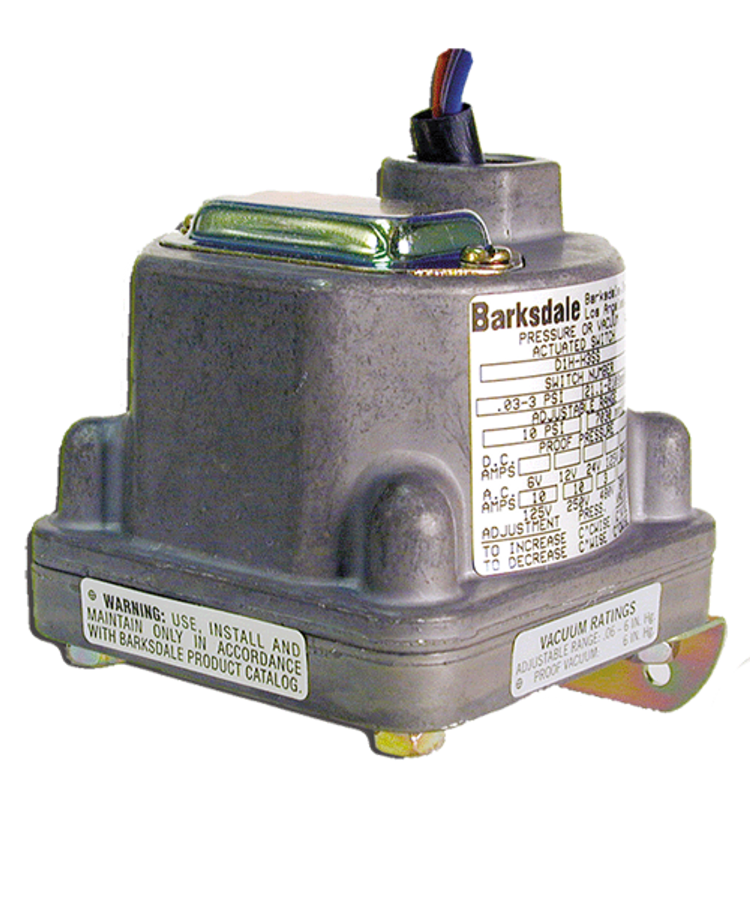 Pressure Vacuum Actuated Switch D2H A150Ss | Barksdale Main image