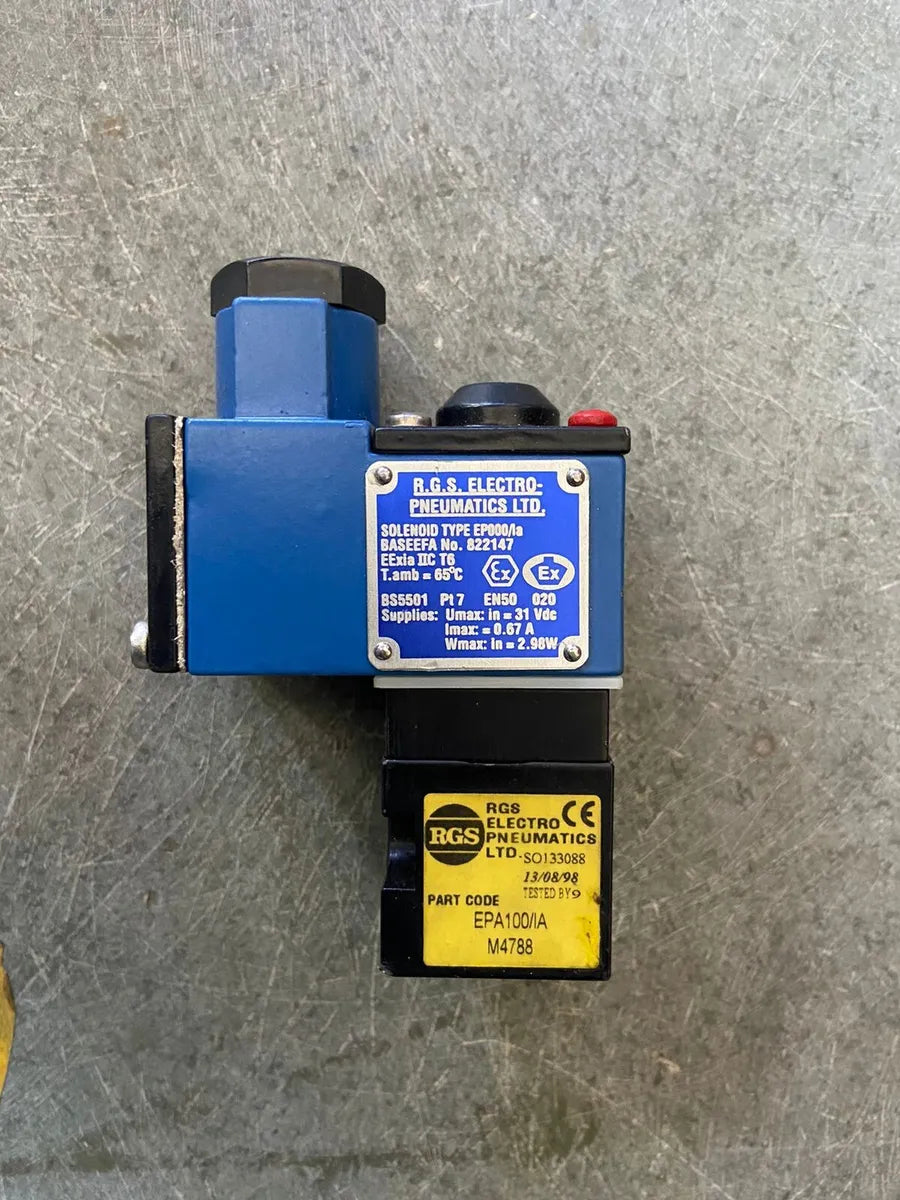 RGS Electro-Pneumatics Solenoid Valve E13AX0A00BA with H188 Technology