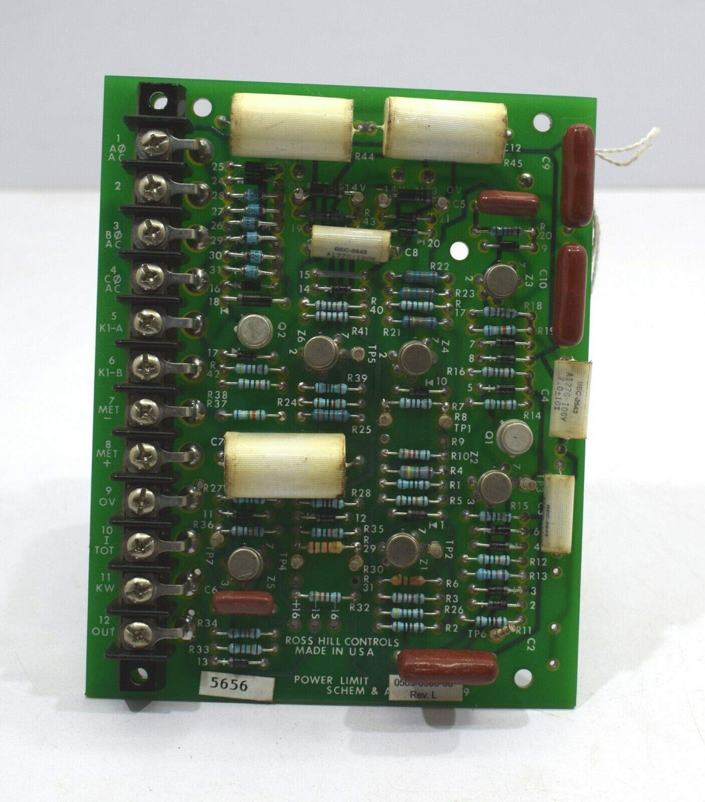 ROSS HILL CONTROLS POWER LIMIT SCHEW PCB CIRCUIT BOARD 0509-3900-00 | ROSS HILL