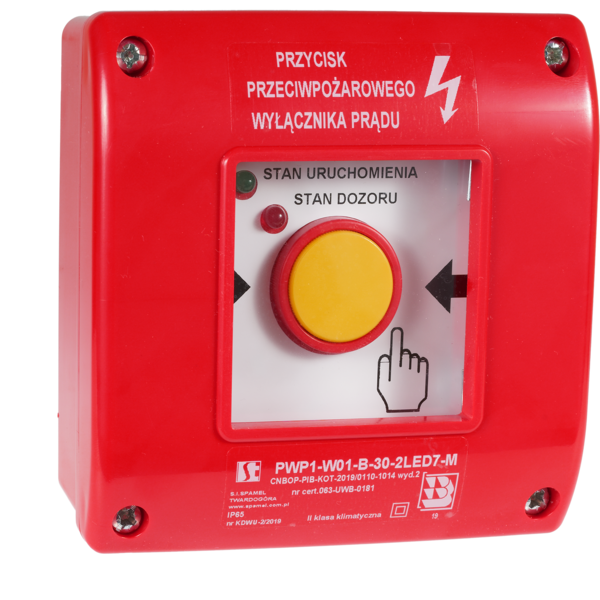 S.I.SPAMEL Fire Switch PWP1-W01-B-11-2LED11 - Enhanced Safety-Ram Automations