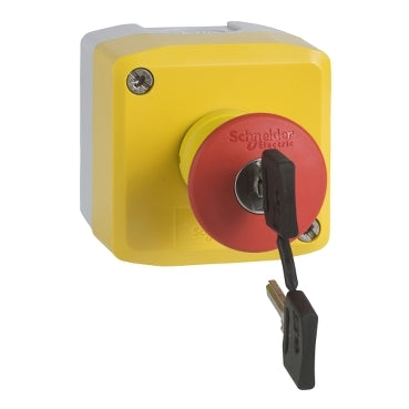 Schneider 9001KR9RH25 Emergency Stop Switch with Key for Safe Equipment Operation Main image