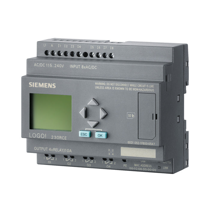Siemens Logo 230RC 6ED1 052-1FB00-0BA6 Logic Module