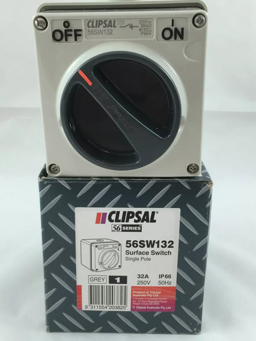 Clipsal 56SW132 Surface Mount Switch - 32 Amp Heavy Duty-Ram Automations