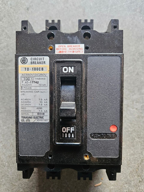 Terasaki T0-100CB 3-Pole Circuit Breaker - No-Fuse Protection-Ram Automations